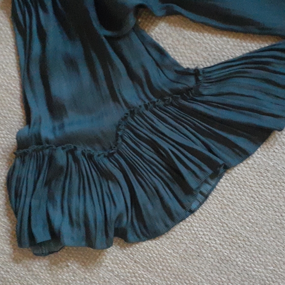 Halston Heritage Emerald Green Blouse S - Picture 4 of 4